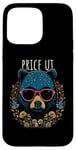 Coque pour iPhone 15 Pro Max Price Utah Ours portant des lunettes de soleil et des fleurs