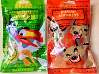 New Sealed 2 Bags WDW Disney Gummi Sweets Lion King Animals - Centipedes Monkeys