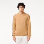 Lacoste Pull coton uni col rond Taille 3XL Beige