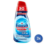 3x Finish Dishwasher Gel All in 1 600 Ml. Max Brill