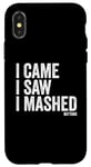 Coque pour iPhone X/XS I Came I Saw I Mashed Buttons Jeux vidéo Gamer Noob