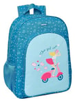 Safta VESPA - Sac à dos scolaire pour enfant, adaptable au chariot, idéal pour les enfants d'âge scolaire, confortable et polyvalent, qualité et résistance, 33 x 14 x 42 cm, couleur, bleu, Estándar,