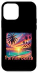 Coque pour iPhone 12 mini Paliton Beach Philippines Coucher de soleil Palmiers