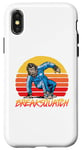 Coque pour iPhone X/XS Breaksquatch Break Dancing Sasquatch B-Boy Bigfoot 80s Funny