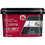 V33 - Peinture cuisine Rénovation perfection® Noir smoky mat 2L