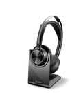 POLY Voyager Focus 2 UC Casque Avec fil &sans Arceau Bureau/Centre d'appels USB Type-A Bluetooth Socle de chargement Noir