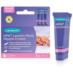 Lansinoh Lanolin Minis Nipple Cream 3 Pack 7ml Travel Size Purple - LN10234