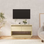 Meuble tv Chêne Sonoma 70x41x44 cm Aggloméré The Living Store Beige