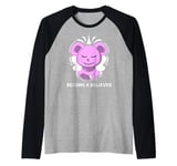 Cute Yoga Bear Meditation Mindfulness Become A Believer Raglan Baseball Tee