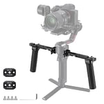 NEEWER Double poignée Compatible avec DJI RS4 RS4 Pro RS3 RS3 Pro RS2 RSC2 Ronin S SC, kit Double poignée avec 2 Mini Rails NATO, Pinces NATO à dégagement Rapide, filetages 6,35 mm et 9,5 mm, GA006