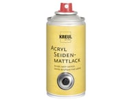 KREUL 830150 - Vernis acrylique satiné, 150 ml aérosol, incolore, ne jaunit pas, vernis de protection universel à séchage satiné pour carton, bois, verre, porcelaine, céramique