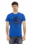 Trussardi Action Mens Blue Cotton T-Shirt - Size X-Large