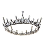 Kristall Barock Drottningkrona - Vintage Prinsess Tiara, Bröllop Pro