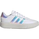 adidas Femme Court Platform Shoes, Cloud White/Almost Pink/Crystal White, 42 2/3