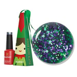 Bluesky Christmas Exclusive Gel Nail Polish Bauble 5ml, Elf's Got Edge, Green Glitter Soak-Off Gel Polish for 21 Day Manicure, Professional, Salon & Home Use, Requires Curing Under UV/LED Lamp