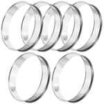 6pcs Crumpet Rings Baking Ring Pastry Rings Muffin Cooking Rings