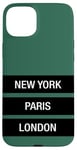 Coque pour iPhone 15 Plus New York Paris London Novelty Graphic Tees & Cool Designs