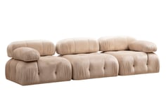 Sleepo - Blanca 3-sits Soffa Velvet Beige