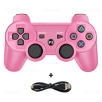 Pour Sony Ps3 Controller Support Bluetooth Gamepad Sans Fil Pour Play Station 3 Joystick Console Forps3 Controle Pour Pc, Rose- Chine