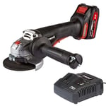 Trend 18V Cordless Brushless Angle Grinder with 5Ah Rechargeable Battery & Fast Charger, Anti-Vibration Handle, T18S/AGP