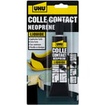 UHU - Contact Néoprène liquide - Colle super forte universelle et liquide, adhère immédiatement, transparente, tube 120g