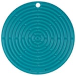 Le Creuset Manique/Dessous de Plat, Silicone, Rond, ⌀ 20 cm, Bleu Caraïbes, 93000230490200