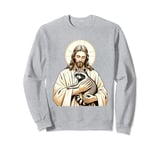 Racoon Lover Trash Eater Christian Jesus Holding A Racoon Sweatshirt