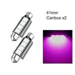 C5W Canbus 41mm 42mm Pink Rosa Led spollampor SV8.5 c10w Pink 41mm Pink 2-pack