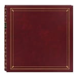 Pioneer Photo Albums Album photo, simili cuir, acier inoxydable, papier, polychlorure de vinyle, rouge bordeaux