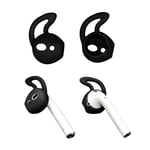 Apple Airpods 1 pari silikooni Ear Hooks Skin Cover korvaukset AirPods - Musta