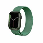 Crong Milano Steel, Apple Watch 38/40/41mm (smaragdinvihreä) -