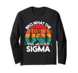 Vintage Bigfoot Sasquatch What The Sigma Funny Meme Teen Boy Long Sleeve T-Shirt