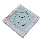 WÖRNER SÜDFRTTIER gavesett isbjørn mint badehåndkle med hette og vaskehanske