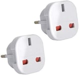 TEC UK - 2 x UK to EU Europe European Travel Adapter suitable for France, Germa