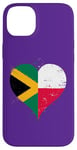 iPhone 14 Plus Vintage Flag in Heart for Jamaica Poland A Jamaican Polish Case