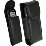 Black Genuine Leather Case Cover for Sony ICD-PX312, PX333, PX440 Voice Recorder