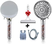 Pommeau de douche avec filtre à billes minérales-Pommeau de douche haute pression avec 6 modes de jet-Douche anti-calcaire-Filtre douche à eau-Pommeau de douche-Cadeau nettoyant.[T1034]