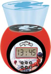 LEXIBOOK, Miraculous Ladybug Cat Noir, Projector Clock with snooze alarm function, Night light with timer, LCD screen, battery operated, Red/Black, One size