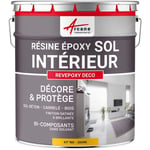 Peinture Sol - Résine Epoxy : Peinture pour Sol salon, cuisine, salle de bains - Effet Miroir - revepoxy deco - 1 kg (jusqu'à 5 m² en 2 couches)