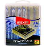 Maxell alkaline battery aa lr6 pack * 24 batteries