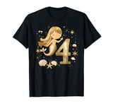 4th Birthday Mermaid Under the Water Birthday Outfit Girls T-Shirt