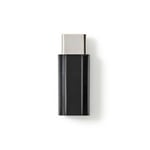 NEDIS USB 2.0-adapter    Type C-han plugg - Micro B-hun plugg    Svart