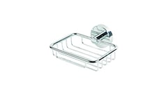 Croydex Flexi-Fix Pendle Soap Basket, Chrome, Zinc Alloy, Silver, One Size