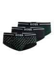 HUGO BOSS Briefs, Pack of 3, Black/Dark Green/Polka Dot