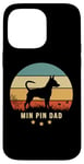 iPhone 14 Pro Max MIN PIN DAD retro sunset Design with Miniature Pinscher Case