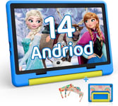 Tablette Pour Enfant 10 Pouces Android 14 Tablette Enfants Avec 8Gb+64Gb(Tf 1Tb),Kids Tablette Tactile Octa-Core¿Educative Apps Pre-Installe,Contrôle Parental,Wifi,Bluetooth,5000Mah(Bleu)