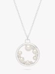 Estella Bartlett Pearl & Cubic Zirconia Circle Pendant Necklace