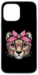 iPhone 13 Pro Max Cheetah Pink Bandana Glasses Case