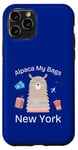 Coque pour iPhone 11 Pro Alpaca My Bags Tenue de voyage de vacances New York