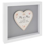 Heartfelt Art Mr & Mrs Love Laughter Happy Ever After Wedding Wall Plaque Gift